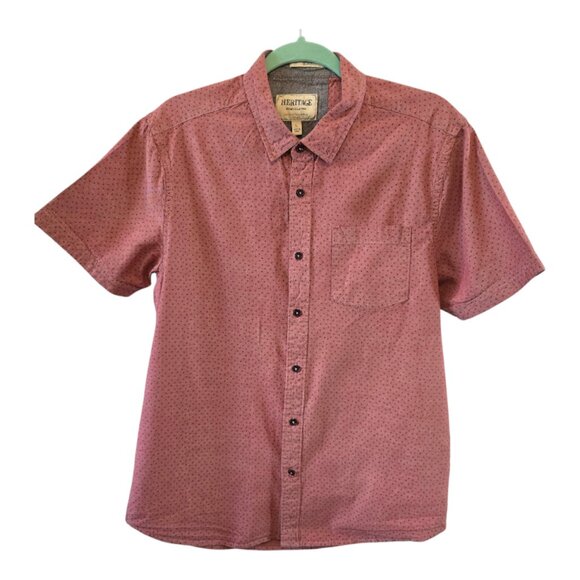 HERITAGE REPORT COLLECTION SIZE LARGE SLIMIT FIT SHORT SLEEVES BUTTON UP SHIRT - Picture 1 of 9